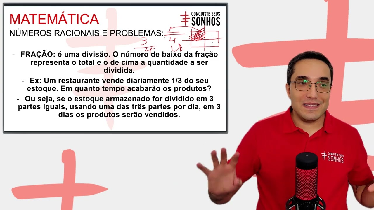 NÚMEROS RACIONAIS, MMC E PROBLEMAS - MATEMÁTICA - CARGO ENSINO MÉDIO - CONCURSO PÚBLICO