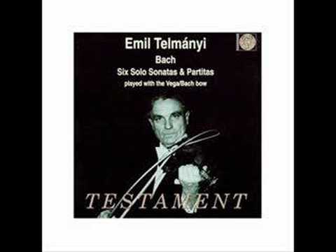 Bach Chaconne Partita No. 2 Emil Telmanyi 1/2