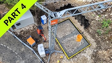 Building block of flat, RC Excavator Kubota Hutter U17, Man Mixer truck Crane. PART 4