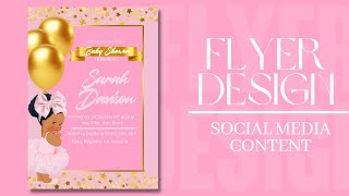 How to create a baby shower invitation using canva | diy invitation #canva #invitation screenshot 3