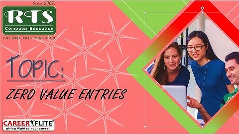 Zero Value Entries In Tally. ERP9