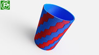 Fusion 360 | Hexagonal stripes on a cylinder