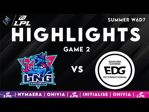 LNG vs EDG Highlights Game 2 LPL 2025 Split 3 LNG Esports vs EDward Gaming by Onivia