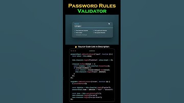 🔥 Smart Password Field UI (Show/Hide + Live Validation) | HTML CSS JavaScript #Shorts
