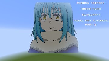 Minecraft Pixel Art Tutorial Rimuru Tempest Human Form Part 3