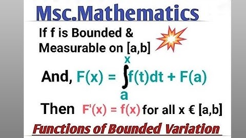 Function of Bounded Variation in Real analysis Theorem| Msc.Mathematics #realanalysis #mathematics 
