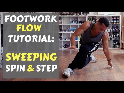 Sweeping Spin & Step Bboy Footwork Tutorial | How to Breakdance | Footwork Basics