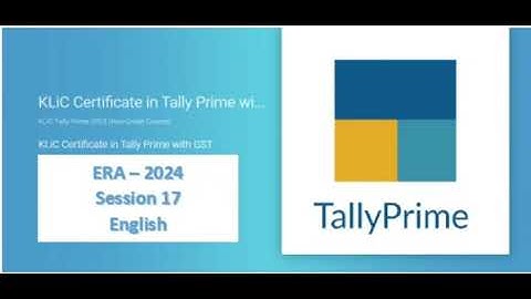 KLiC Tally Prime Era Session 17 Question English l Take a Challenge & Session End Test #tally #era