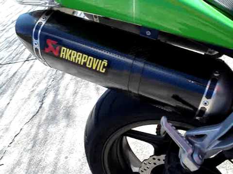 2006 2007 Kawasaki Ninja ZX10R Akrapovic Full Race Exhaust system - YouTube