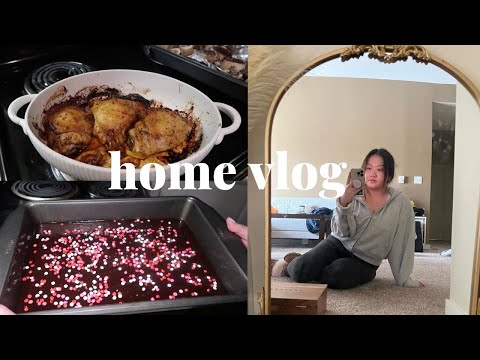 Home Vlog : Baking Valentine Brownies and Lemon Chicken🍋