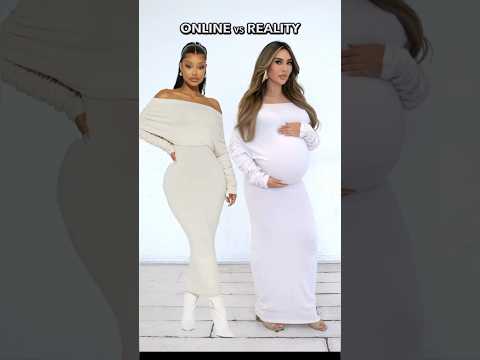 @FashionNova online vs reality on a pregnant belly !