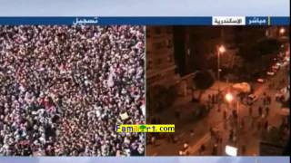 Egyptian Revolution 1-02-2011 Aljazeera Live part 2 مصر بث مباشر الجزيرة