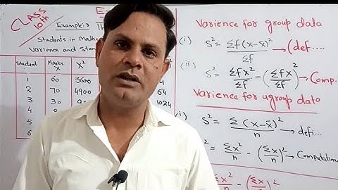 Basic Statistics-Exercise 6.3 - Class 10 Math | Waqar academy | variance | standard deviation
