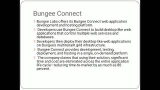 Bungee connect | development application