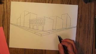 CITYSCAPE IN TWO POINT PERSPECTIVE