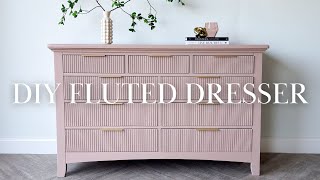 DIY Fluted Furniture // Spraying Furniture // Sherwin Williams Color of the Year 2023 Redend Point