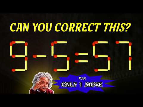 LOGIC PUZZLE - CAN YOU SOLVE IN JUST ONE STICK MOVE! - BRAIN TEASER.