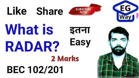AKTU BEC-101/201 Fundamentals of Electronics Engg. Unit 5th-RADAR Communication in Hindi & English