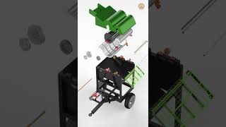 Small Scale Paddy Thresher | CAD Animation | RuTAG IITM