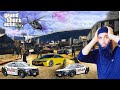 GTA 5 INSANE Car Stealing Chaos, Extreme Police Chase & TANK DESTRUCTION!