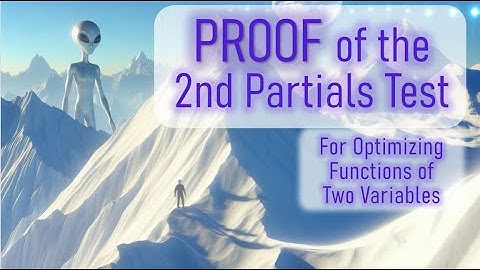 11. Proof of the "Second Partials Test" for Optimizing Functions of Two Variables