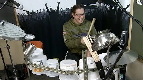 Mike Mangini's Epic Bucket Drum Solo