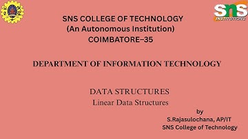 STACK OPERATIONS | DATA STRUCTURES | SNS INSTITUTIONS