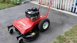 GardenWay Troy Bilt 33" wide cut mulching mower for sale video part 1