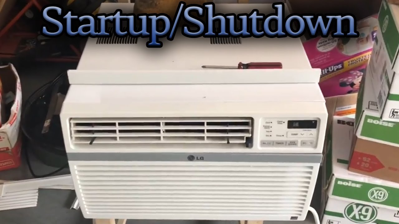 8,000 BTU LG Window Air Conditoner Startup/Shutdown