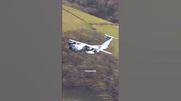 The mighty A400M low flying in the Mach Loop #shorts #a400m #machloop