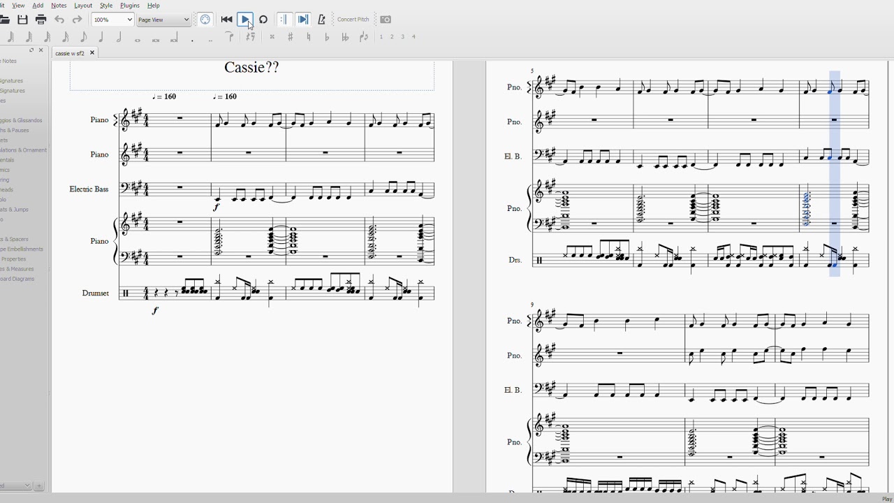 Cassandra pt II (Intro- Arrangement in MuseScore 2.1)