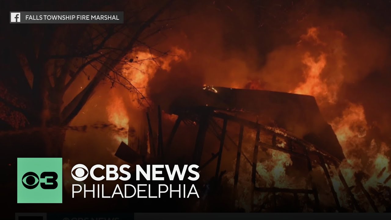 Fire destroys home in Falls Township, Pennsylvania