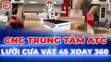 Máy CNC Lưỡi Cưa 1 Đầu Thay Dao Tự Động - Lưỡi Cưa Cắt Ván 45 Xoay 360 | Máy CNC Trung Tâm 2.5D