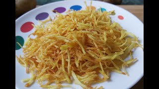 Jhuri Alu Bhaja । Jhiri Jhiri Alu Bhaja | ঝুরি-আলু-ভাজা । Bengali Shoestring Potato Fries