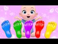 Painting Color Foot Songs Baby Shark Song música colorida Learn Sing A Song! Infantil Nursery Rhymes