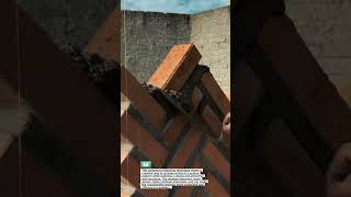 Brick Wall Hack Trick#constructionhack#builderskills #tools #diy #builder...