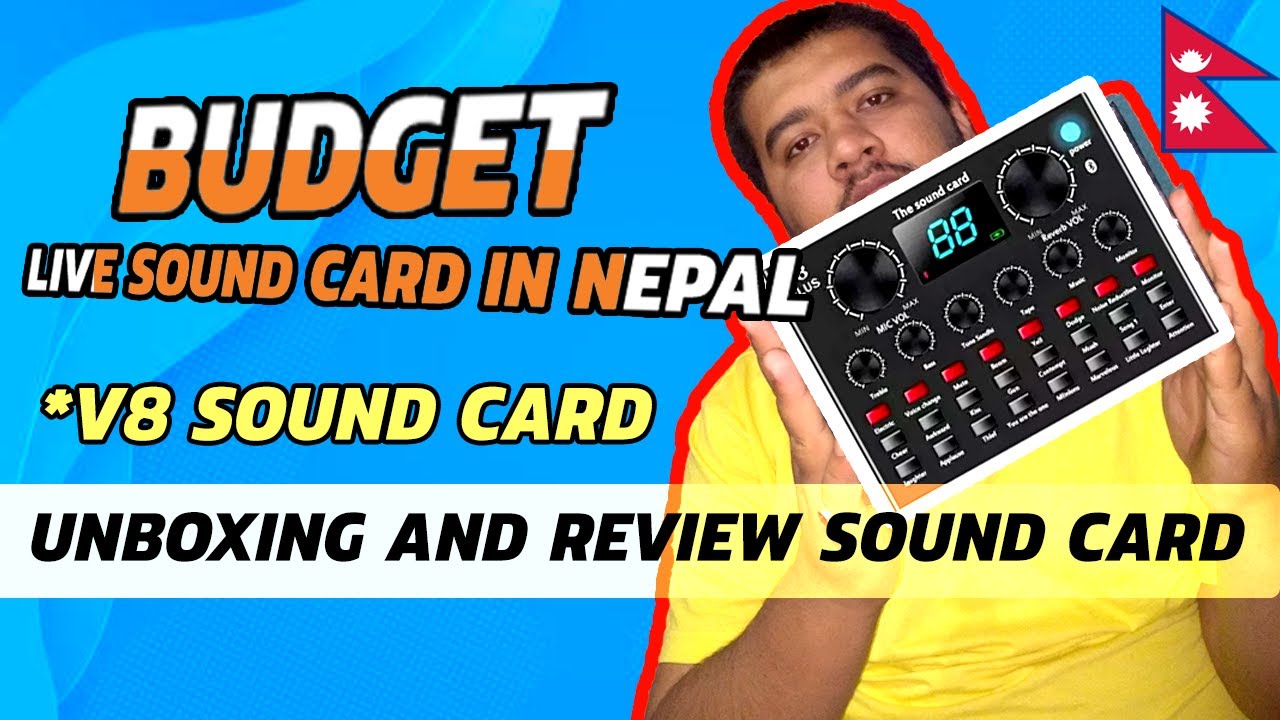 🔥V8 Unbox & Review।।Best Budget Sound Card in Nepal ।।V8 Sound Card in