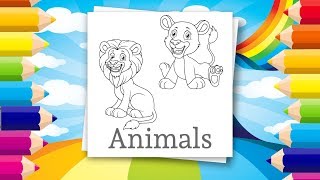 Coloring pages for kids - Cute animals Drawing pages for kids