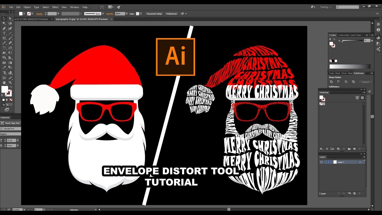 Fill Object With Texts (Typography) | Adobe Illustrator Tutorial