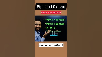 Time and Work Trick, Pipe and Cistern Maths for railway, SSC Defence | SSC GD PYQ #mathstricks