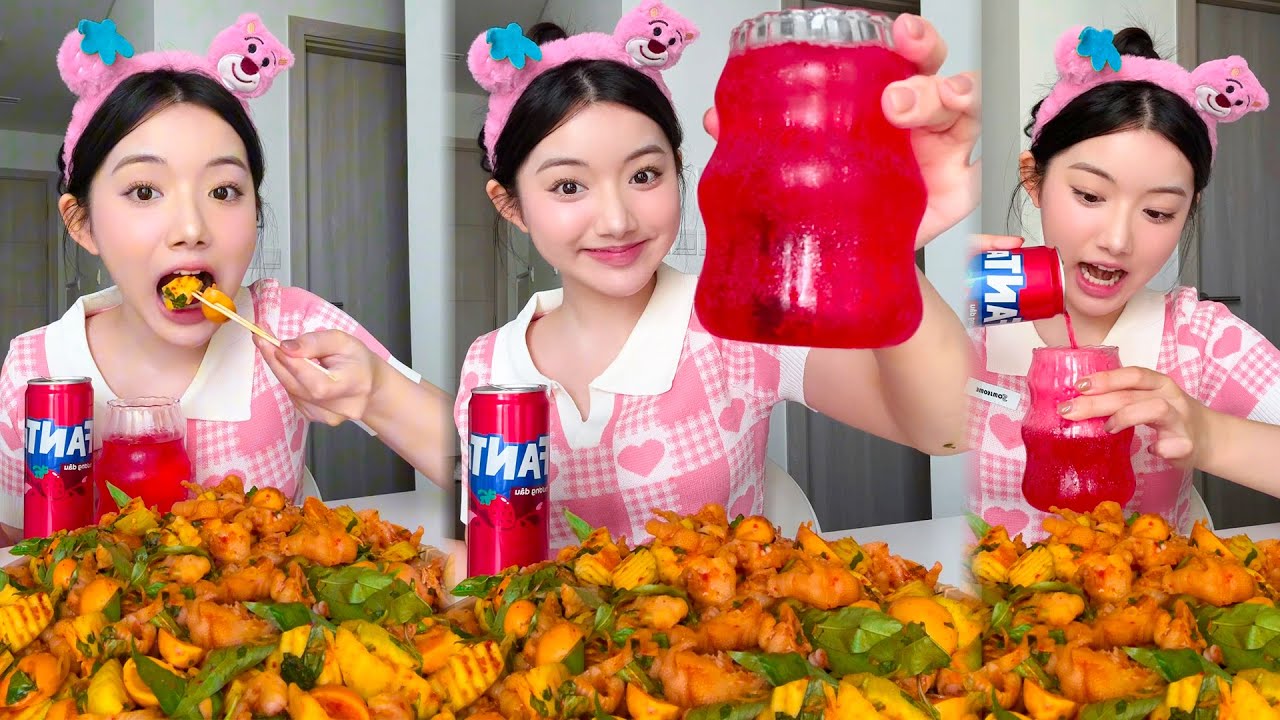 Quỳnh Trương Mukbang | Ăn Sập Mẹt Chân Gà Sốt Thái Khổng Lồ!