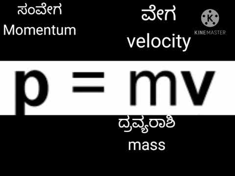 Momentum | Newton&rsquo;s Second Law of Motion in Kannada | ಸಂವೇಗ ಮತ್ತು ನ್ಯೂಟನ್ ಚಲನೆಯ ಎರಡನೇ ನಿಯಮ.