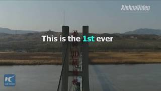 A bridge too far! Tourists struggle to cross glass-bottomed bridge with 3D paintings in China