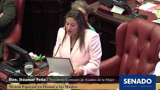 Senadora Itzamar Peña Durante Su Turno En Sesión Especial Con Montivo Del Día De Madres