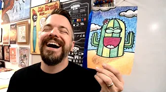 Happy Cactus - An Early Elementary Drawing Lesson