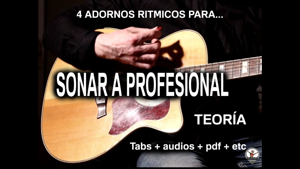 CLASES DE GUITARRA PARA PRINCIPIANTES - LECCIÓN 17 ¨4 ADORNOS RITMICOS¨ -  TEORÍA - - YouTube