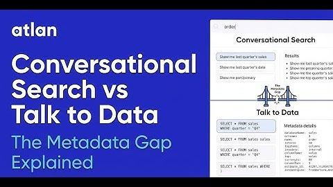Conversational Search vs Talk to Data  The Metadata Gap Explained