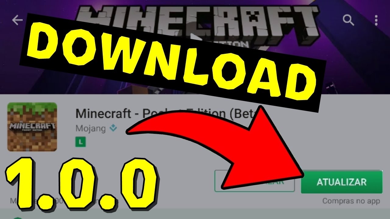 Baixe Minecraft Pocket Edition 1.0.8 (Sem erro de análise)