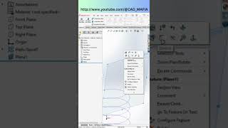 SOLIDWORKS SWEPT BOSS/SWEPT BASE | HELIX & SPIRAL #solidworks#sweptboss #sweptbase#sweptcut#helix