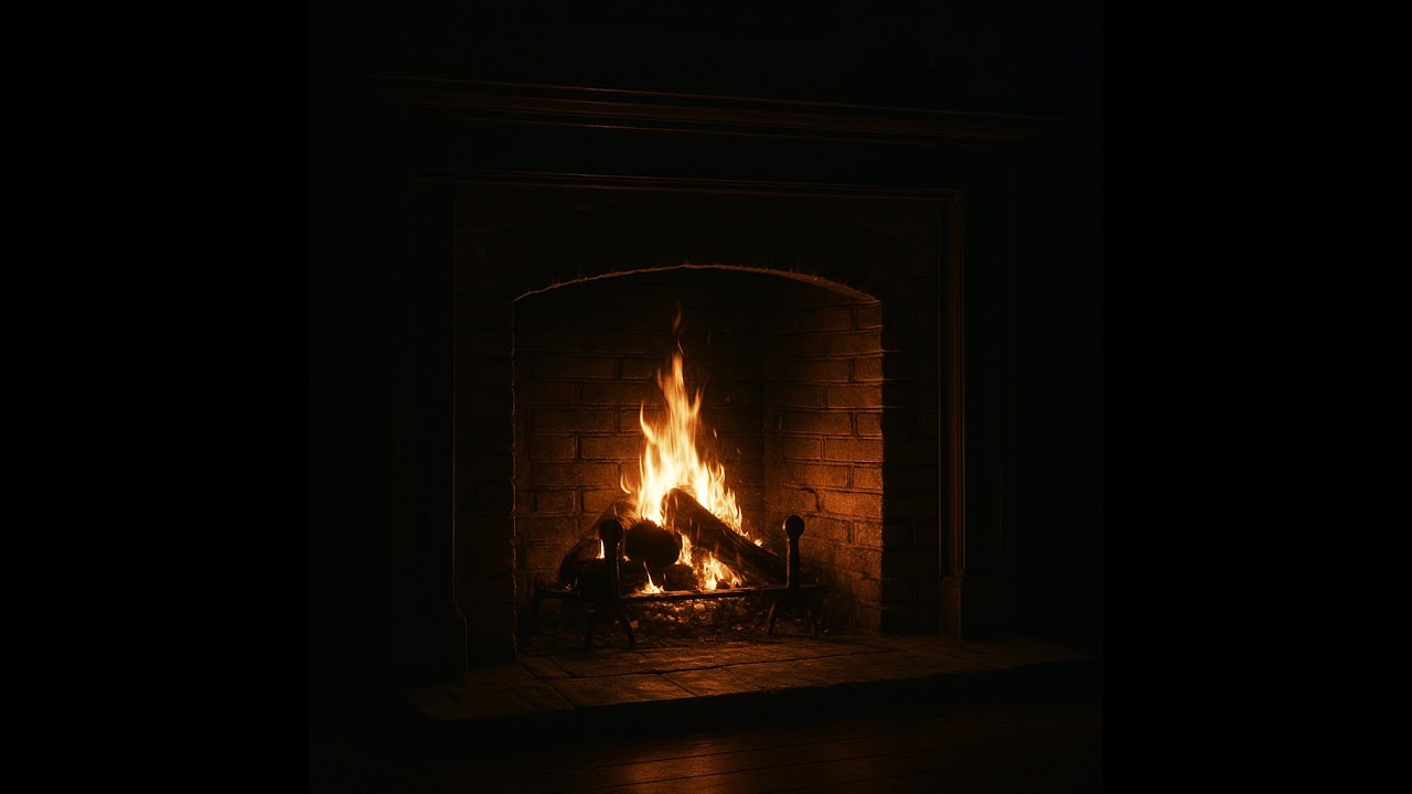 Cozy Fireplace at Night – 1 Hour – Relaxing Fire Sounds | CalmScapes
